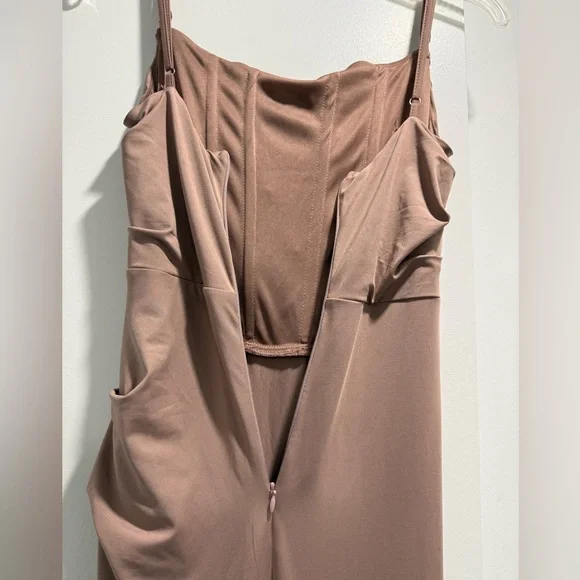 ElleFemme women maxi dress Tan Size M - Picture 6 of 11